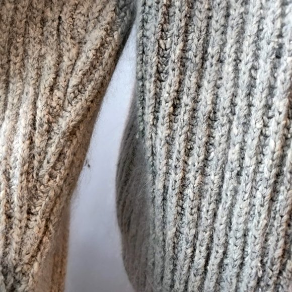 Liz Claiborne Collection Womens Gray Silk Angora Blend Button Grandpa Cardigan L - Picture 7 of 11